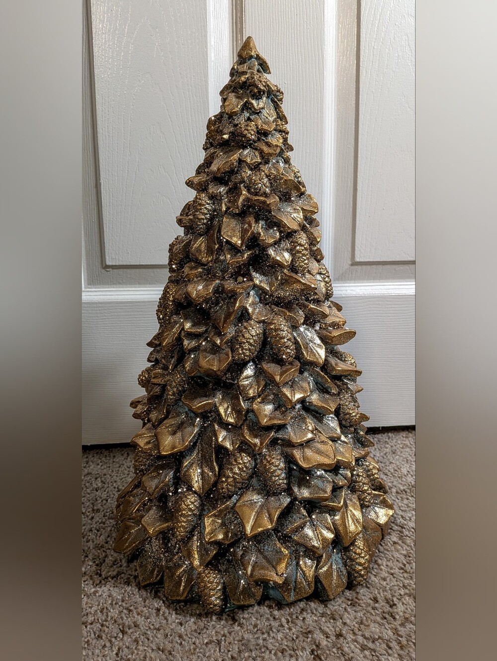 Cracker Barrel Christmas Tree 19” LED Lighted Holly Tree In Box Rare 3 AA